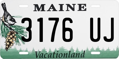 ME license plate 3176UJ