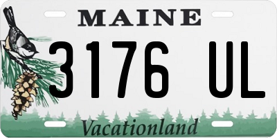 ME license plate 3176UL