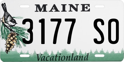 ME license plate 3177SO