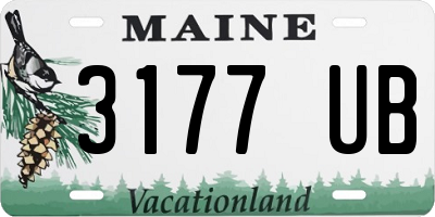 ME license plate 3177UB