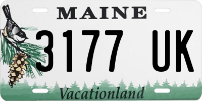 ME license plate 3177UK