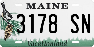 ME license plate 3178SN