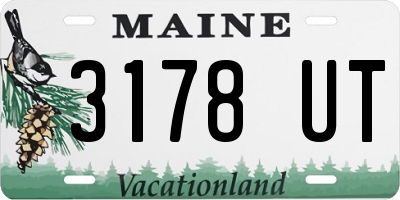 ME license plate 3178UT