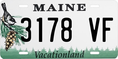 ME license plate 3178VF