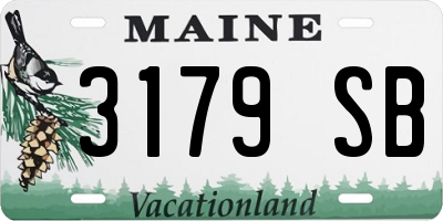 ME license plate 3179SB