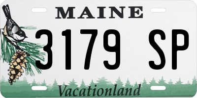 ME license plate 3179SP