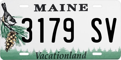 ME license plate 3179SV