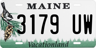 ME license plate 3179UW