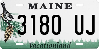 ME license plate 3180UJ
