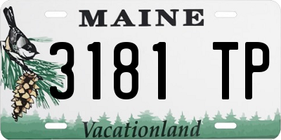 ME license plate 3181TP