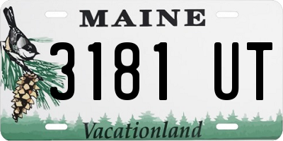 ME license plate 3181UT