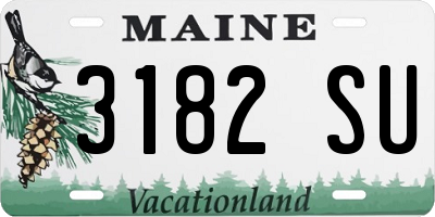 ME license plate 3182SU