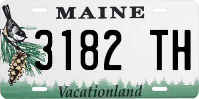 ME license plate 3182TH