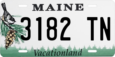 ME license plate 3182TN