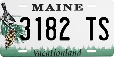 ME license plate 3182TS