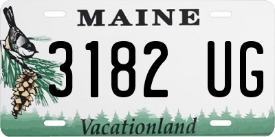 ME license plate 3182UG
