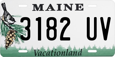ME license plate 3182UV