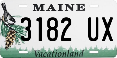 ME license plate 3182UX