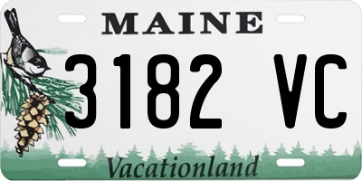 ME license plate 3182VC