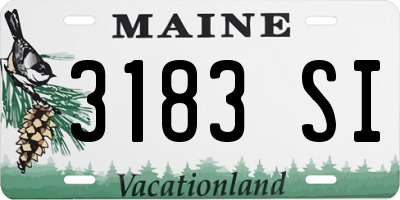 ME license plate 3183SI