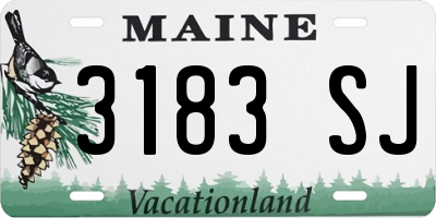 ME license plate 3183SJ