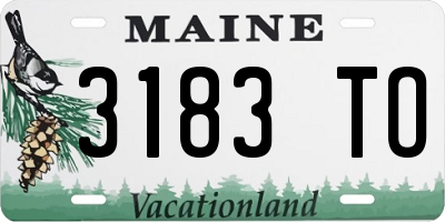 ME license plate 3183TO