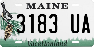 ME license plate 3183UA