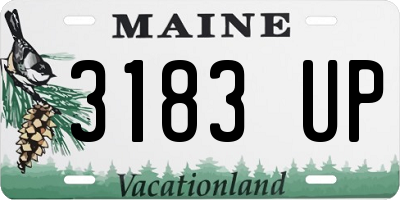 ME license plate 3183UP