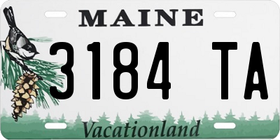 ME license plate 3184TA