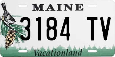 ME license plate 3184TV