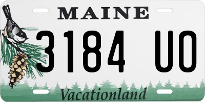 ME license plate 3184UO