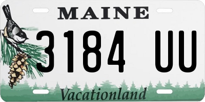 ME license plate 3184UU