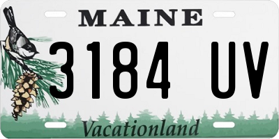 ME license plate 3184UV