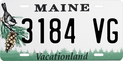 ME license plate 3184VG