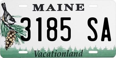 ME license plate 3185SA