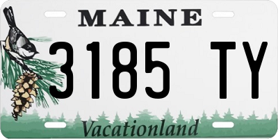 ME license plate 3185TY