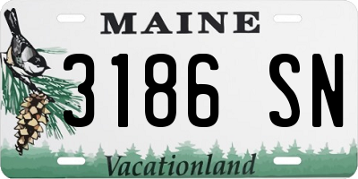 ME license plate 3186SN