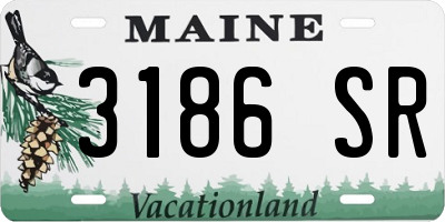 ME license plate 3186SR
