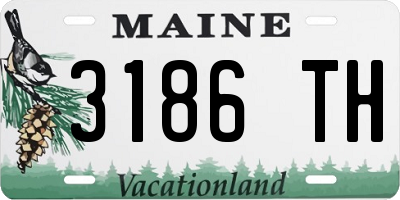 ME license plate 3186TH