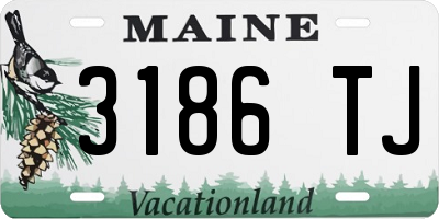 ME license plate 3186TJ