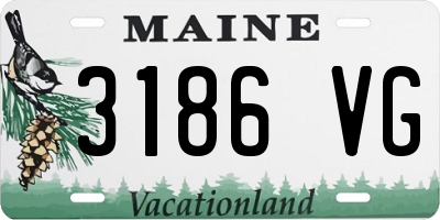 ME license plate 3186VG