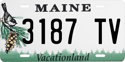 ME license plate 3187TV