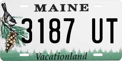 ME license plate 3187UT