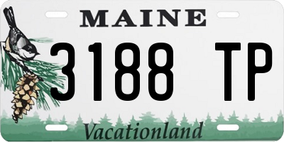 ME license plate 3188TP