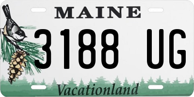 ME license plate 3188UG