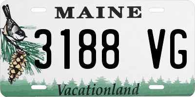 ME license plate 3188VG