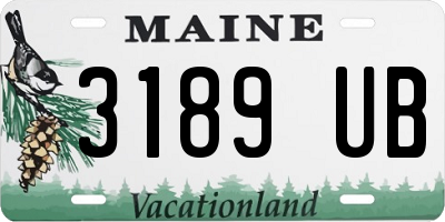 ME license plate 3189UB