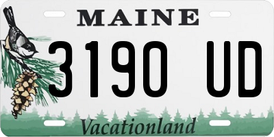ME license plate 3190UD