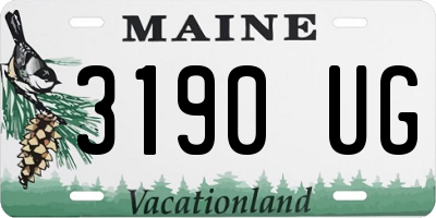 ME license plate 3190UG