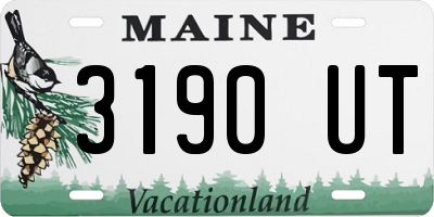 ME license plate 3190UT